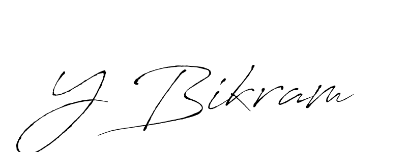 Use a signature maker to create a handwritten signature online. With this signature software, you can design (Antro_Vectra) your own signature for name Y Bikram. Y Bikram signature style 6 images and pictures png