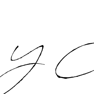 Make a beautiful signature design for name Y C. With this signature (Antro_Vectra) style, you can create a handwritten signature for free. Y C signature style 6 images and pictures png
