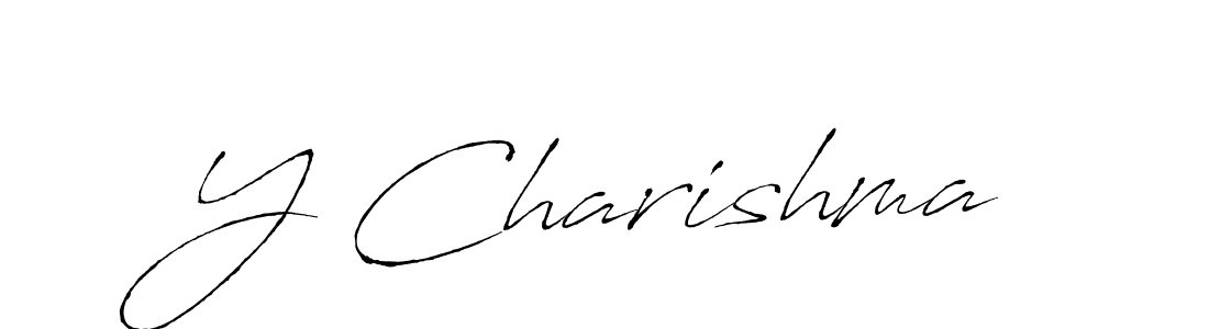 The best way (Antro_Vectra) to make a short signature is to pick only two or three words in your name. The name Y Charishma include a total of six letters. For converting this name. Y Charishma signature style 6 images and pictures png