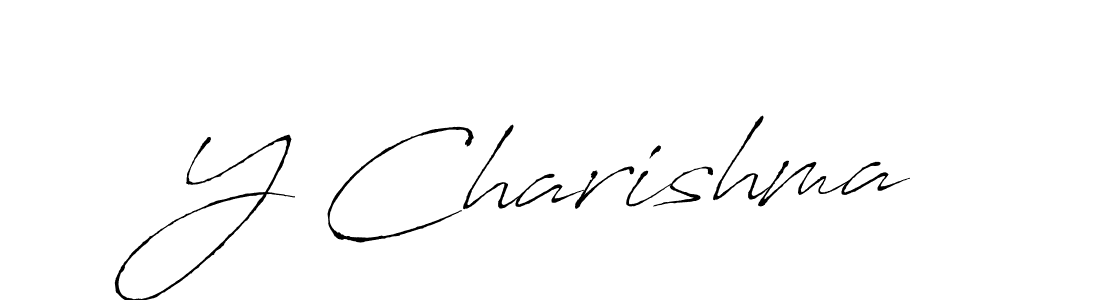 The best way (Antro_Vectra) to make a short signature is to pick only two or three words in your name. The name Y Charishma include a total of six letters. For converting this name. Y Charishma signature style 6 images and pictures png