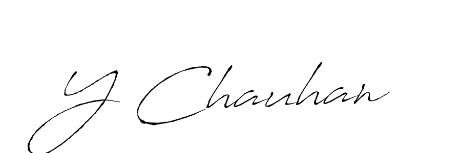 Create a beautiful signature design for name Y Chauhan. With this signature (Antro_Vectra) fonts, you can make a handwritten signature for free. Y Chauhan signature style 6 images and pictures png