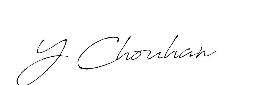 Antro_Vectra is a professional signature style that is perfect for those who want to add a touch of class to their signature. It is also a great choice for those who want to make their signature more unique. Get Y Chouhan name to fancy signature for free. Y Chouhan signature style 6 images and pictures png