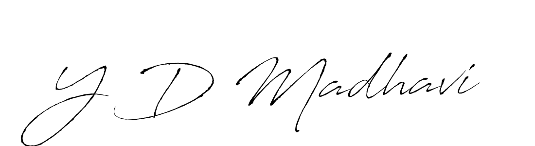Create a beautiful signature design for name Y D Madhavi. With this signature (Antro_Vectra) fonts, you can make a handwritten signature for free. Y D Madhavi signature style 6 images and pictures png