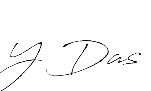 Make a beautiful signature design for name Y Das. With this signature (Antro_Vectra) style, you can create a handwritten signature for free. Y Das signature style 6 images and pictures png