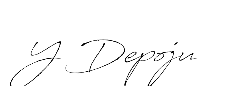 if you are searching for the best signature style for your name Y Depoju. so please give up your signature search. here we have designed multiple signature styles  using Antro_Vectra. Y Depoju signature style 6 images and pictures png