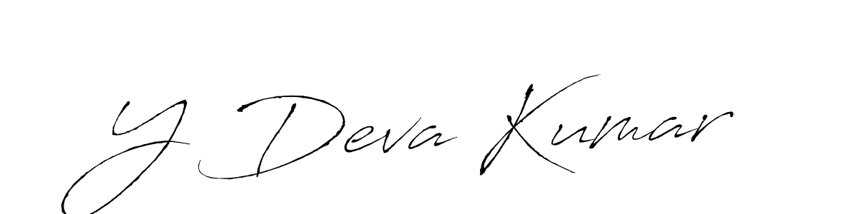 The best way (Antro_Vectra) to make a short signature is to pick only two or three words in your name. The name Y Deva Kumar include a total of six letters. For converting this name. Y Deva Kumar signature style 6 images and pictures png