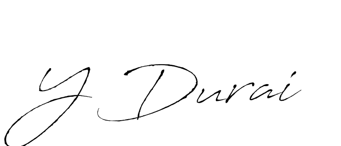 The best way (Antro_Vectra) to make a short signature is to pick only two or three words in your name. The name Y Durai include a total of six letters. For converting this name. Y Durai signature style 6 images and pictures png