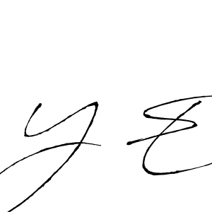 How to make Y E signature? Antro_Vectra is a professional autograph style. Create handwritten signature for Y E name. Y E signature style 6 images and pictures png