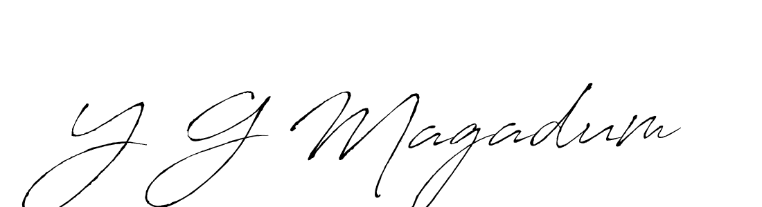 Similarly Antro_Vectra is the best handwritten signature design. Signature creator online .You can use it as an online autograph creator for name Y G Magadum. Y G Magadum signature style 6 images and pictures png