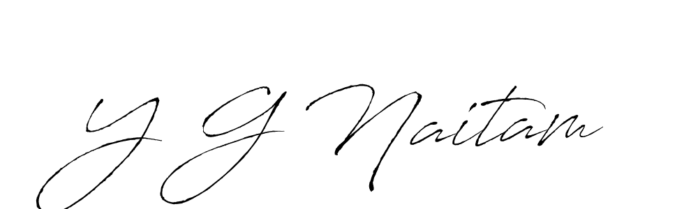 Create a beautiful signature design for name Y G Naitam. With this signature (Antro_Vectra) fonts, you can make a handwritten signature for free. Y G Naitam signature style 6 images and pictures png