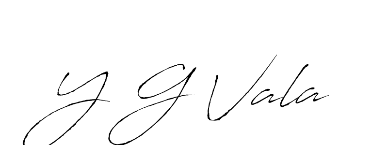 Y G Vala stylish signature style. Best Handwritten Sign (Antro_Vectra) for my name. Handwritten Signature Collection Ideas for my name Y G Vala. Y G Vala signature style 6 images and pictures png
