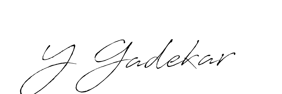 The best way (Antro_Vectra) to make a short signature is to pick only two or three words in your name. The name Y Gadekar include a total of six letters. For converting this name. Y Gadekar signature style 6 images and pictures png