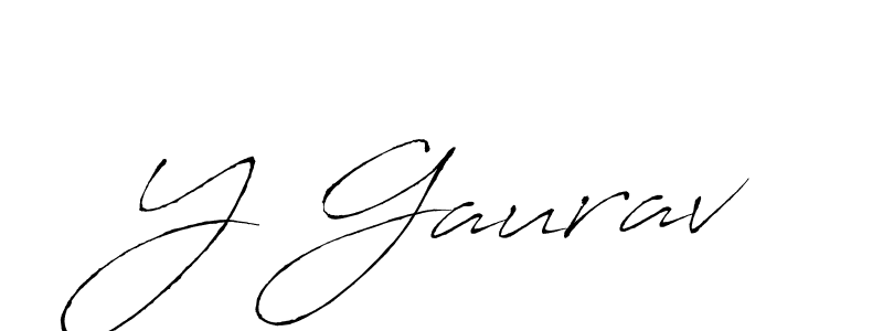 Also we have Y Gaurav name is the best signature style. Create professional handwritten signature collection using Antro_Vectra autograph style. Y Gaurav signature style 6 images and pictures png