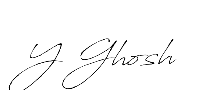 Design your own signature with our free online signature maker. With this signature software, you can create a handwritten (Antro_Vectra) signature for name Y Ghosh. Y Ghosh signature style 6 images and pictures png