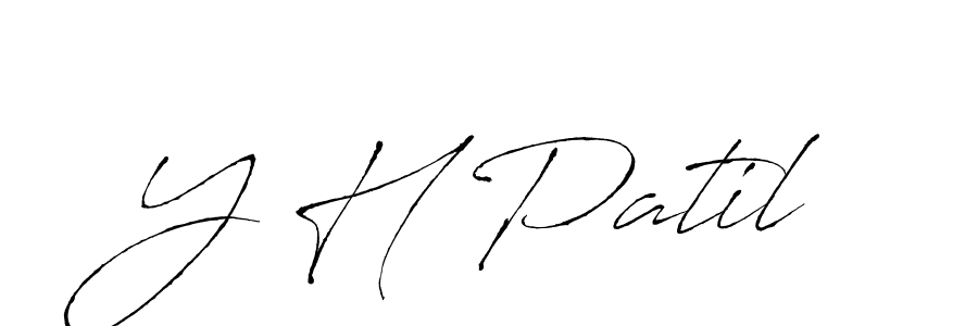 Design your own signature with our free online signature maker. With this signature software, you can create a handwritten (Antro_Vectra) signature for name Y H Patil. Y H Patil signature style 6 images and pictures png