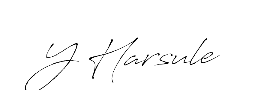 Make a beautiful signature design for name Y Harsule. With this signature (Antro_Vectra) style, you can create a handwritten signature for free. Y Harsule signature style 6 images and pictures png