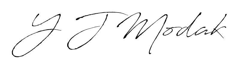 Antro_Vectra is a professional signature style that is perfect for those who want to add a touch of class to their signature. Get Y J Modak name fancy signature for free. Y J Modak signature style 6 images and pictures png