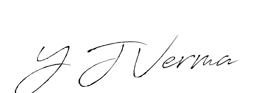 Create a beautiful signature design for name Y J Verma. With this signature (Antro_Vectra) fonts, you can make a handwritten signature for free. Y J Verma signature style 6 images and pictures png