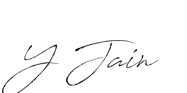 How to make Y Jain signature? Antro_Vectra is a professional autograph style. Create handwritten signature for Y Jain name. Y Jain signature style 6 images and pictures png