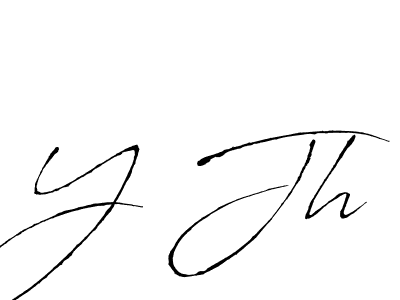 Make a beautiful signature design for name Y Jh. With this signature (Antro_Vectra) style, you can create a handwritten signature for free. Y Jh signature style 6 images and pictures png