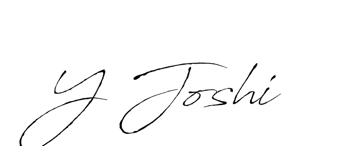 Create a beautiful signature design for name Y Joshi. With this signature (Antro_Vectra) fonts, you can make a handwritten signature for free. Y Joshi signature style 6 images and pictures png