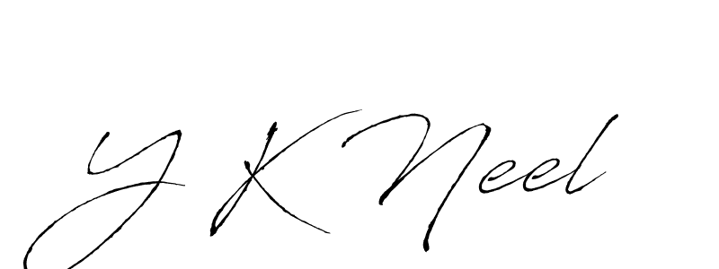 Also You can easily find your signature by using the search form. We will create Y K Neel name handwritten signature images for you free of cost using Antro_Vectra sign style. Y K Neel signature style 6 images and pictures png