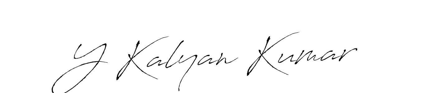 Create a beautiful signature design for name Y Kalyan Kumar. With this signature (Antro_Vectra) fonts, you can make a handwritten signature for free. Y Kalyan Kumar signature style 6 images and pictures png