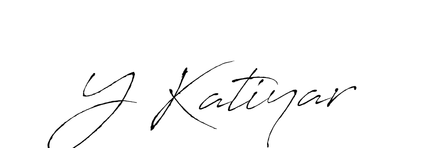 Make a beautiful signature design for name Y Katiyar. With this signature (Antro_Vectra) style, you can create a handwritten signature for free. Y Katiyar signature style 6 images and pictures png