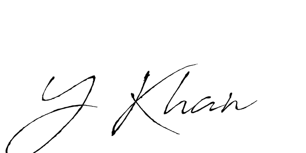 Design your own signature with our free online signature maker. With this signature software, you can create a handwritten (Antro_Vectra) signature for name Y Khan. Y Khan signature style 6 images and pictures png