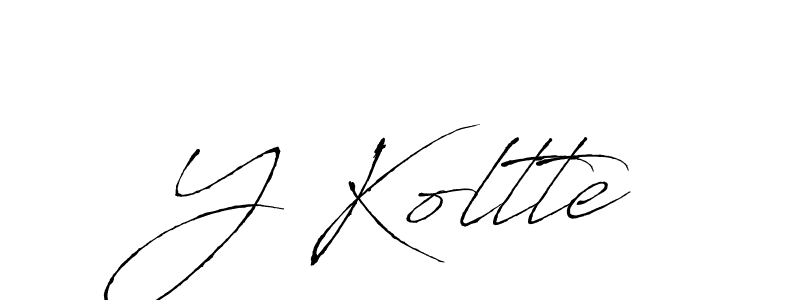 Make a beautiful signature design for name Y Koltte. With this signature (Antro_Vectra) style, you can create a handwritten signature for free. Y Koltte signature style 6 images and pictures png