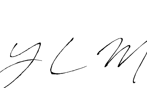 This is the best signature style for the Y L M name. Also you like these signature font (Antro_Vectra). Mix name signature. Y L M signature style 6 images and pictures png
