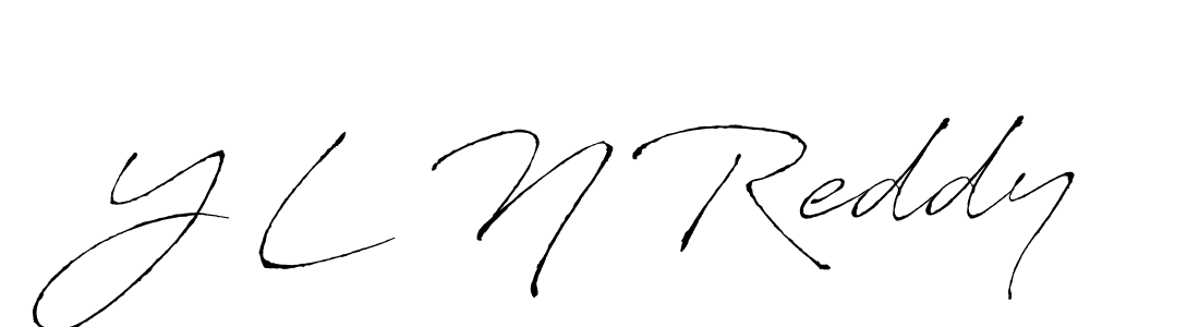 How to make Y L N Reddy name signature. Use Antro_Vectra style for creating short signs online. This is the latest handwritten sign. Y L N Reddy signature style 6 images and pictures png