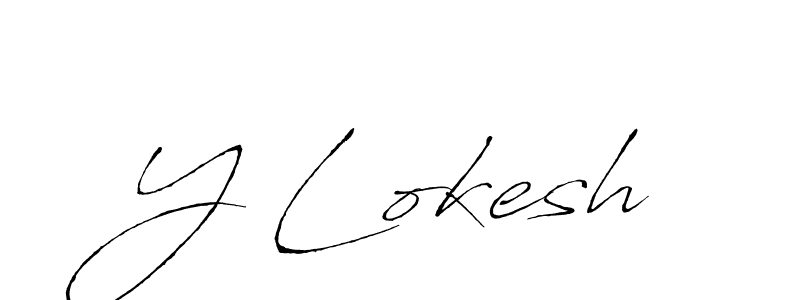 Use a signature maker to create a handwritten signature online. With this signature software, you can design (Antro_Vectra) your own signature for name Y Lokesh. Y Lokesh signature style 6 images and pictures png