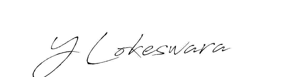 Also we have Y Lokeswara name is the best signature style. Create professional handwritten signature collection using Antro_Vectra autograph style. Y Lokeswara signature style 6 images and pictures png