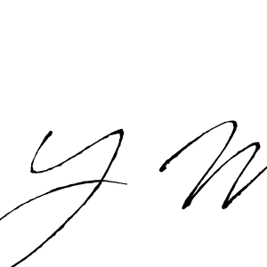 The best way (Antro_Vectra) to make a short signature is to pick only two or three words in your name. The name Y M include a total of six letters. For converting this name. Y M signature style 6 images and pictures png