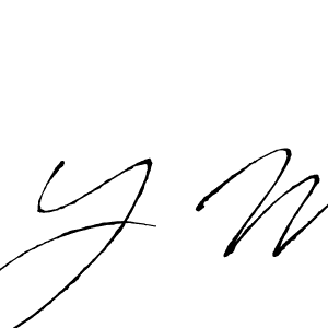 How to make Y M signature? Antro_Vectra is a professional autograph style. Create handwritten signature for Y M name. Y M signature style 6 images and pictures png