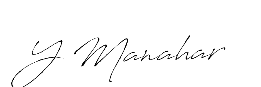 The best way (Antro_Vectra) to make a short signature is to pick only two or three words in your name. The name Y Manahar include a total of six letters. For converting this name. Y Manahar signature style 6 images and pictures png