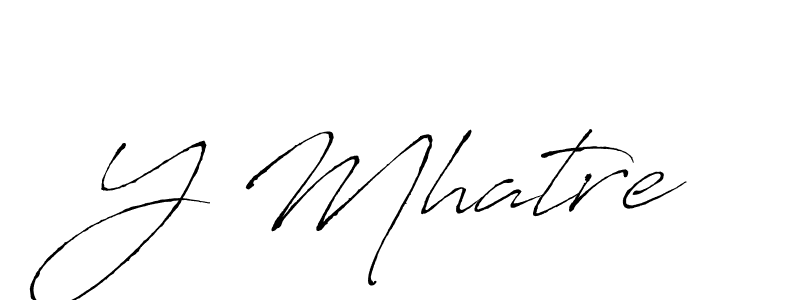 The best way (Antro_Vectra) to make a short signature is to pick only two or three words in your name. The name Y Mhatre include a total of six letters. For converting this name. Y Mhatre signature style 6 images and pictures png