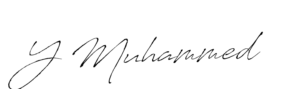 Use a signature maker to create a handwritten signature online. With this signature software, you can design (Antro_Vectra) your own signature for name Y Muhammed. Y Muhammed signature style 6 images and pictures png