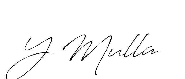 Y Mulla stylish signature style. Best Handwritten Sign (Antro_Vectra) for my name. Handwritten Signature Collection Ideas for my name Y Mulla. Y Mulla signature style 6 images and pictures png