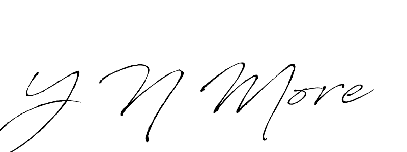 Make a beautiful signature design for name Y N More. With this signature (Antro_Vectra) style, you can create a handwritten signature for free. Y N More signature style 6 images and pictures png