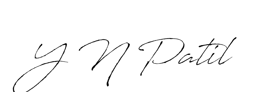 Y N Patil stylish signature style. Best Handwritten Sign (Antro_Vectra) for my name. Handwritten Signature Collection Ideas for my name Y N Patil. Y N Patil signature style 6 images and pictures png