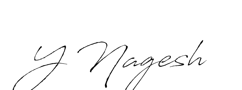 Make a beautiful signature design for name Y Nagesh. With this signature (Antro_Vectra) style, you can create a handwritten signature for free. Y Nagesh signature style 6 images and pictures png