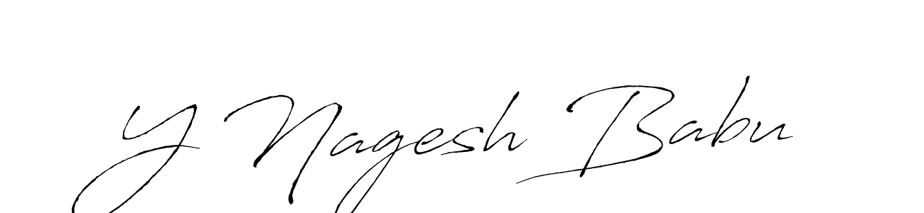 Antro_Vectra is a professional signature style that is perfect for those who want to add a touch of class to their signature. It is also a great choice for those who want to make their signature more unique. Get Y Nagesh Babu name to fancy signature for free. Y Nagesh Babu signature style 6 images and pictures png