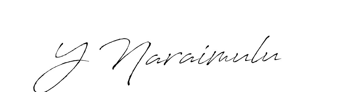 Create a beautiful signature design for name Y Naraimulu. With this signature (Antro_Vectra) fonts, you can make a handwritten signature for free. Y Naraimulu signature style 6 images and pictures png