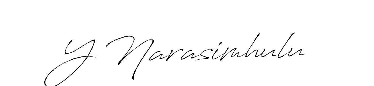 Y Narasimhulu stylish signature style. Best Handwritten Sign (Antro_Vectra) for my name. Handwritten Signature Collection Ideas for my name Y Narasimhulu. Y Narasimhulu signature style 6 images and pictures png
