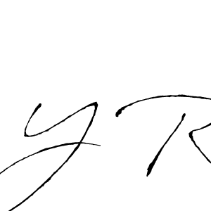Y R stylish signature style. Best Handwritten Sign (Antro_Vectra) for my name. Handwritten Signature Collection Ideas for my name Y R. Y R signature style 6 images and pictures png