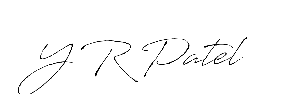 Use a signature maker to create a handwritten signature online. With this signature software, you can design (Antro_Vectra) your own signature for name Y R Patel. Y R Patel signature style 6 images and pictures png