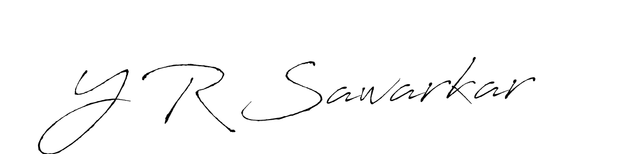 Y R Sawarkar stylish signature style. Best Handwritten Sign (Antro_Vectra) for my name. Handwritten Signature Collection Ideas for my name Y R Sawarkar. Y R Sawarkar signature style 6 images and pictures png