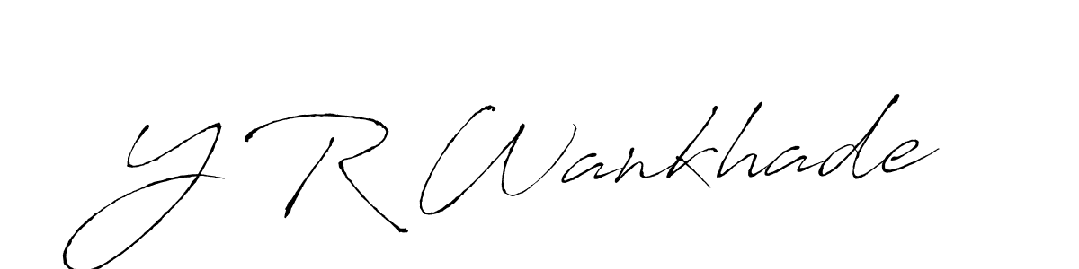 Similarly Antro_Vectra is the best handwritten signature design. Signature creator online .You can use it as an online autograph creator for name Y R Wankhade. Y R Wankhade signature style 6 images and pictures png